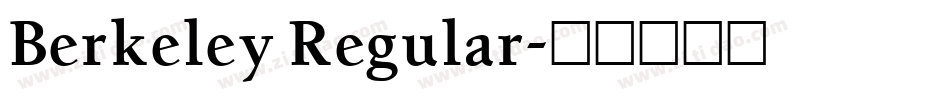 Berkeley Regular字体转换